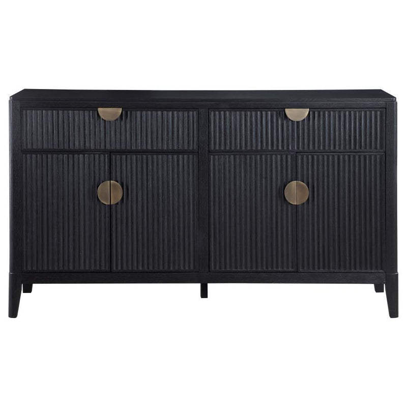 Brookmead - 4 Door Sideboard Buffet Storage Cabinet - Black - JaxCo Furniture