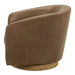 Oscy - Leather Swivel Chair - Tan - JaxCo Furniture