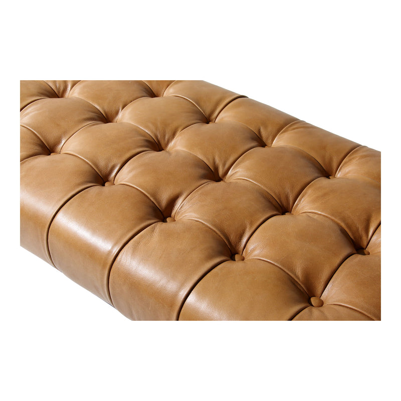 Wyatt - Leather Bench - Beige - JaxCo Furniture