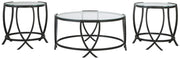 Tarrin - Black - Occasional Table Set (Set of 3) - JaxCo Furniture