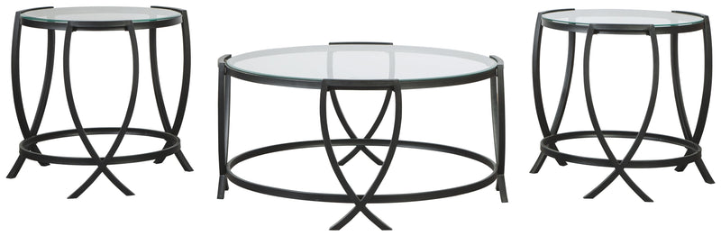 Tarrin - Black - Occasional Table Set (Set of 3) - JaxCo Furniture