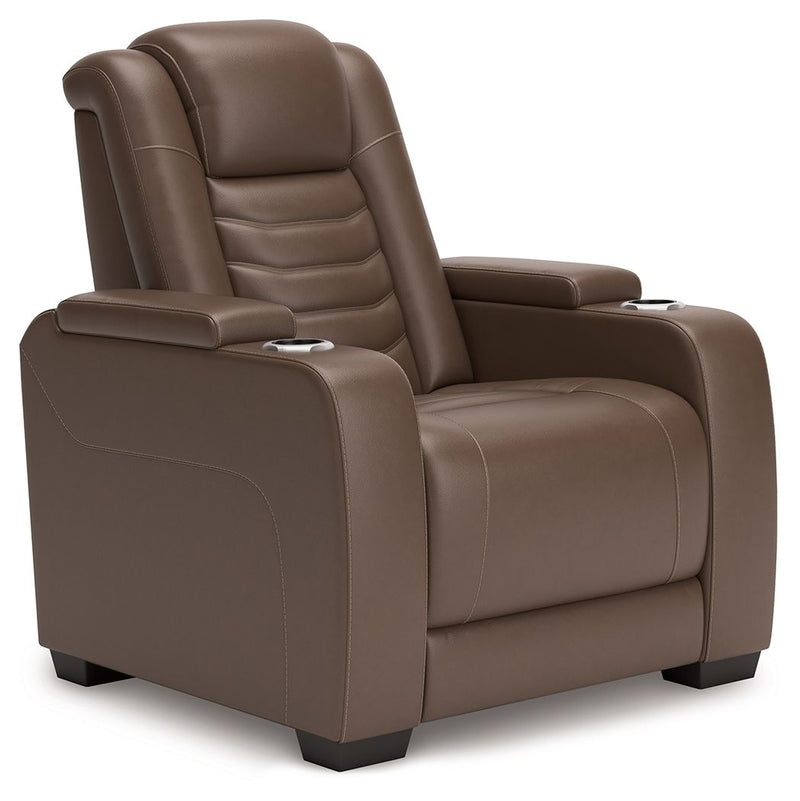 High Impact - Tobacco - Power Recliner / Adj Headrest - JaxCo Furniture