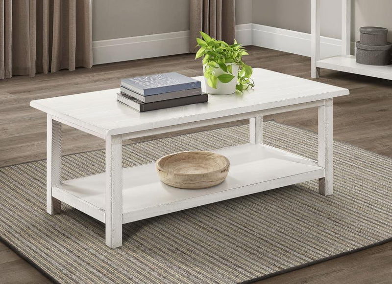 Payne - Wood Coffee Table with Shelf - JaxCo Furniture