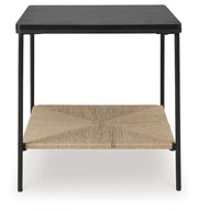 Minrich - Black / Natural - Accent Table - JaxCo Furniture