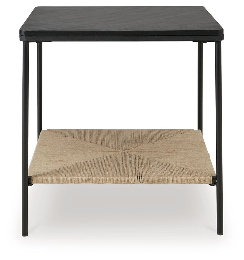 Minrich - Black / Natural - Accent Table - JaxCo Furniture