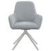 Abby - Fabric Upholstered Swivel Dining Arm Chair - Light Gray - JaxCo Furniture