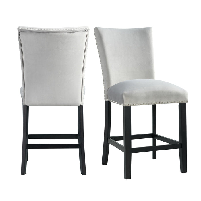 Francesca - Velvet Counter Height Chair (Set of 2) - JaxCo Furniture