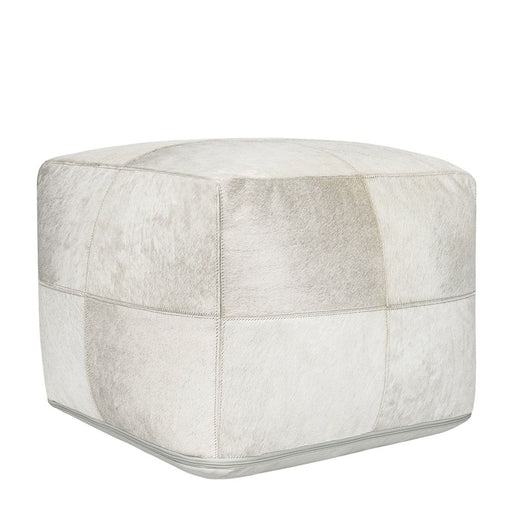 Poufs - Hide Canada Pouf - Ivory - JaxCo Furniture