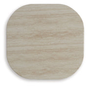 Kimora - Beige / Dark Brown - Square End Table - JaxCo Furniture