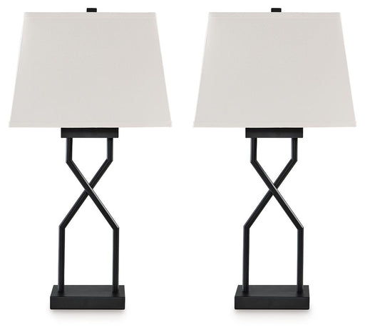 Brookthrone - Black - Metal Table Lamp (Set of 2) - JaxCo Furniture