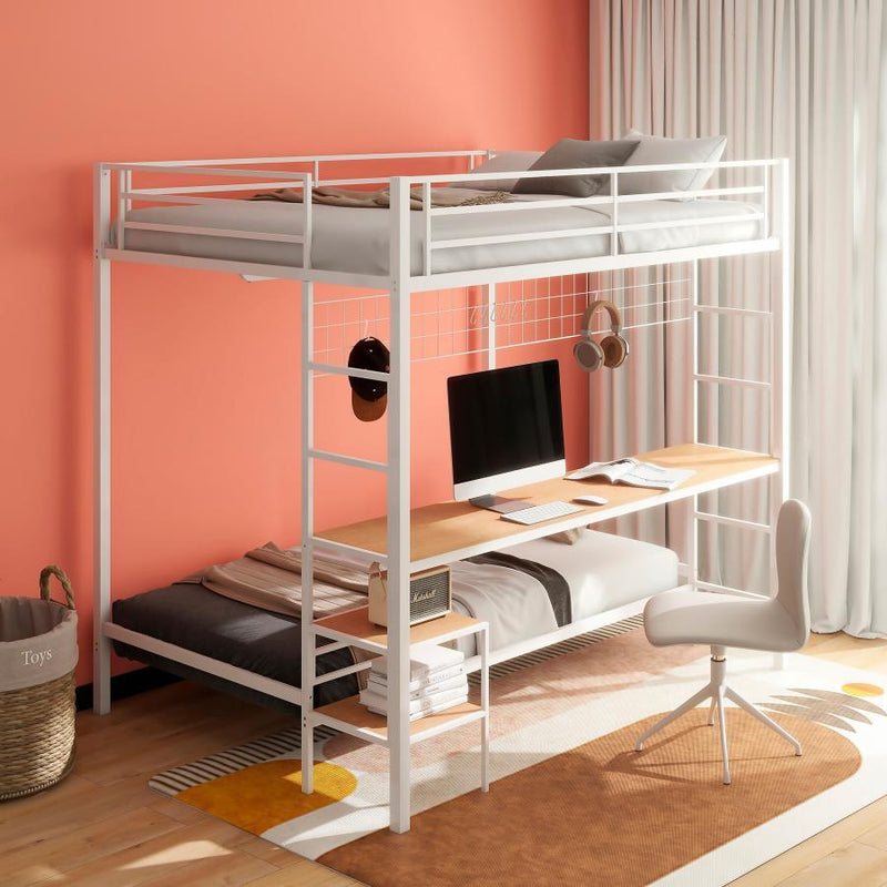 Campus - Metal Workstation Bunk Bed - JaxCo Furniture