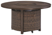 Paradise - Medium Brown - Round Fire Pit Table - JaxCo Furniture