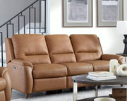 Austin - Power Reclining Sofa P2 - Caramel Cream - JaxCo Furniture