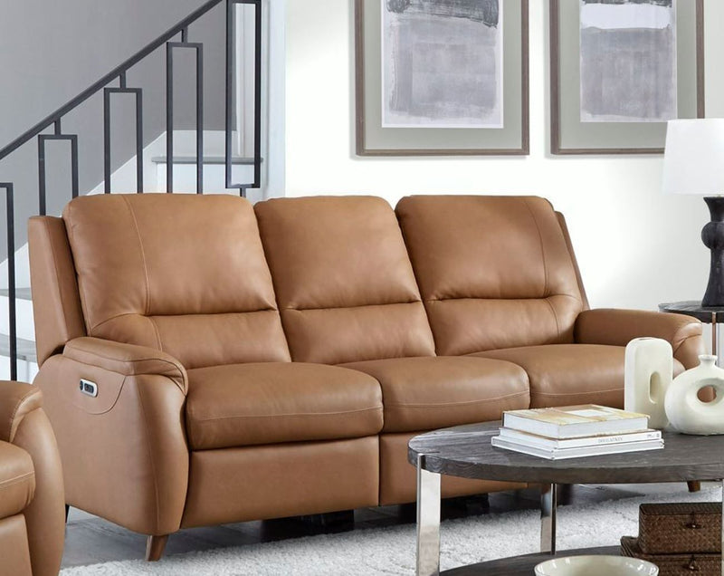 Austin - Power Reclining Sofa P2 - Caramel Cream - JaxCo Furniture