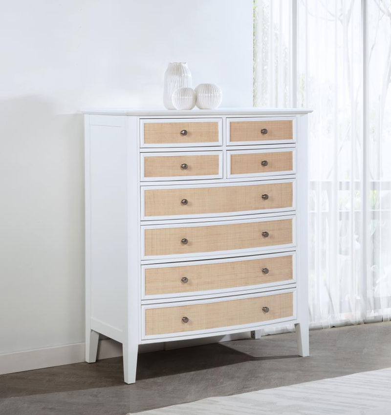 Bexhill - 8-Drawer Chest Of Drawers - White - JaxCo Furniture