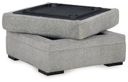 Casselbury - Cement - Ottoman With Storage - JaxCo Furniture