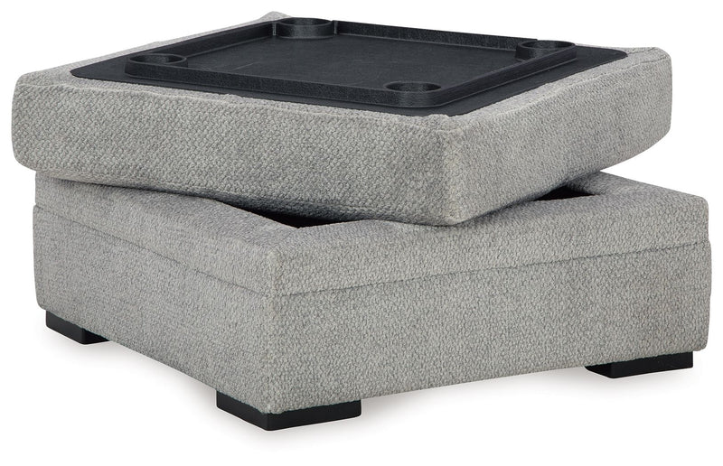 Casselbury - Cement - Ottoman With Storage - JaxCo Furniture