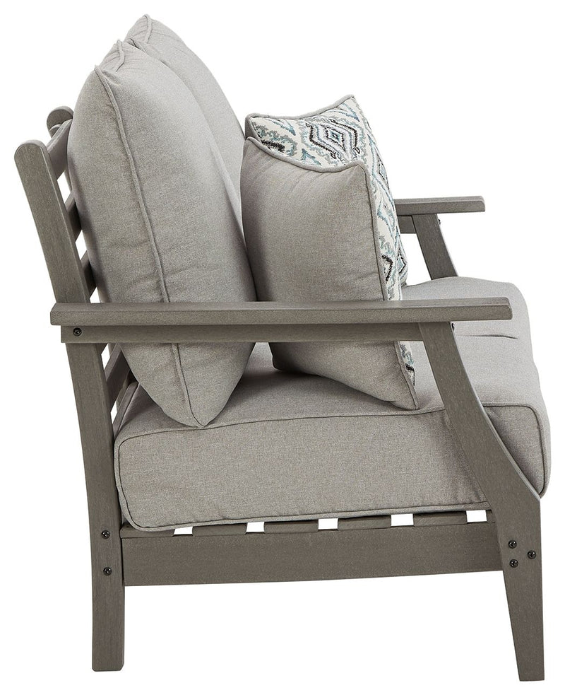 Visola - Gray - Loveseat w/Cushion - JaxCo Furniture