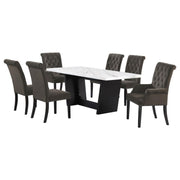 Sherry - Rectangular Marble Top Dining Table Set - JaxCo Furniture