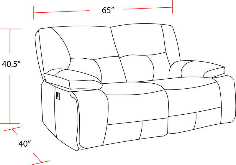 Spartacus - Power Loveseat - JaxCo Furniture