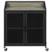 Arlette - 2 Door Mobile Home Bar Wine Cabinet - Sandy Black - JaxCo Furniture