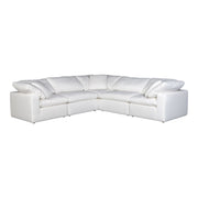 Terra - Livesmart Fabric Condo Classic L Modular Sectional - Cream - JaxCo Furniture