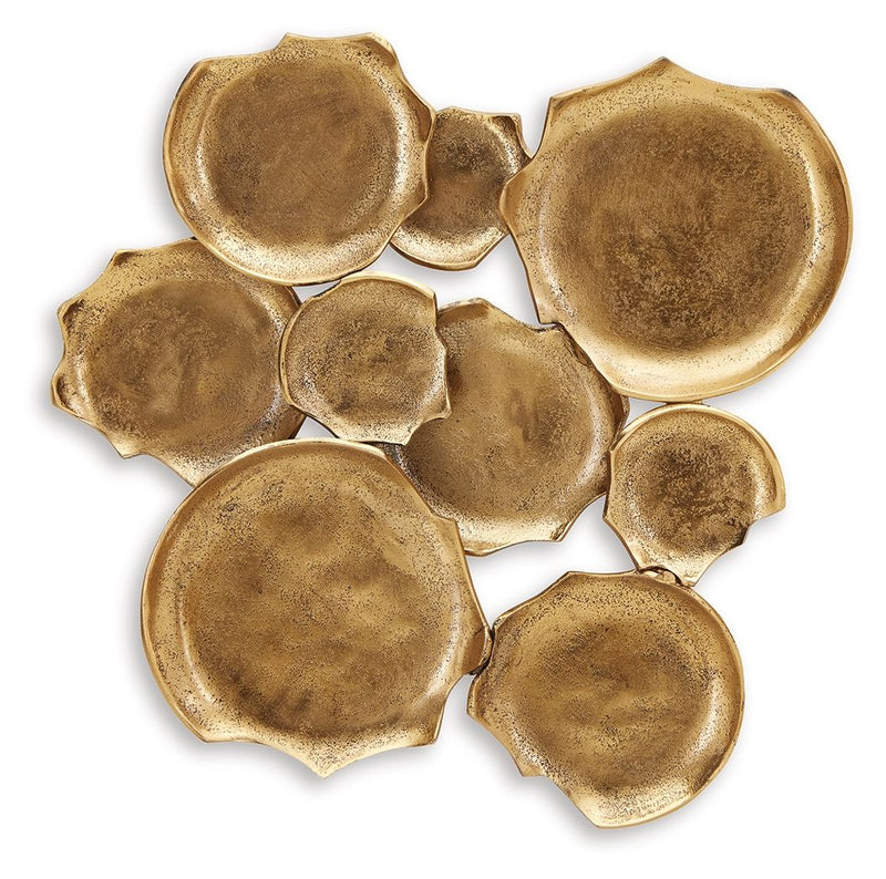 Gageton - Antique Gold Finish - Wall Decor - JaxCo Furniture