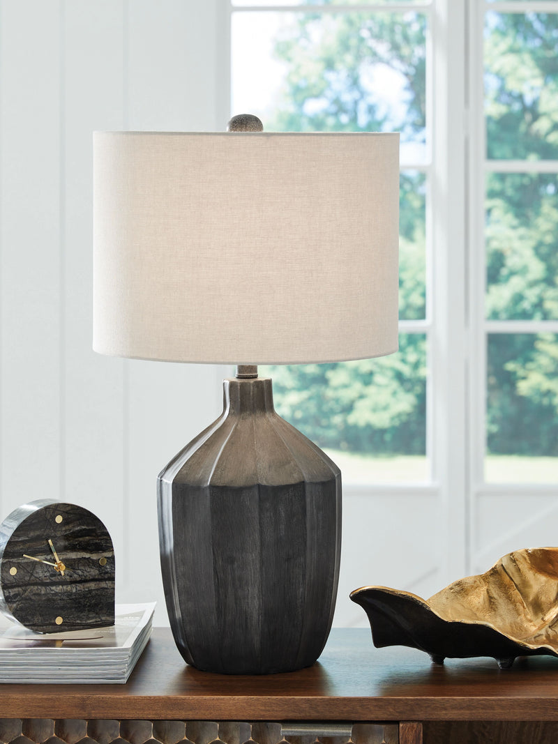 Jilton - Black - Poly Table Lamp - JaxCo Furniture