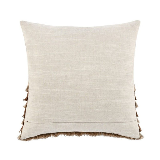 Timeless - TL Casa Leather Pillow - Chestnut/ Natural - JaxCo Furniture