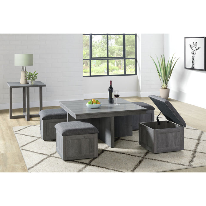 Uster - 2 Piece Occasional Set, Coffee Table & End Table - Light Grey - JaxCo Furniture