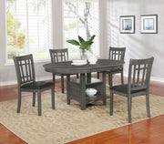 Lavon - 5-Piece Oval Extension Leaf Dining Set - JaxCo Furniture