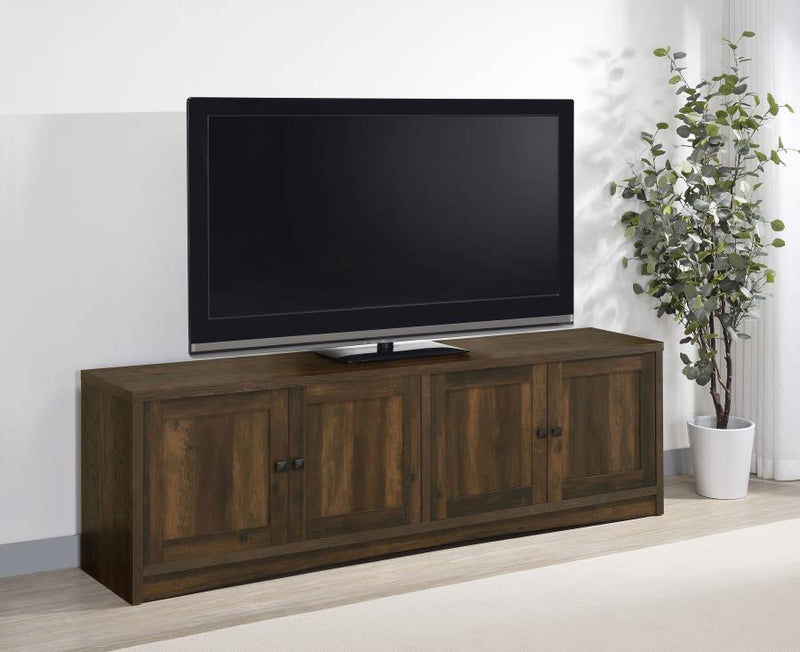 Laughlin - 4 Door Engineered Wood TV Stand - Dark Pine - JaxCo Furniture