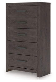 Prendonea - Charcoal - Five Drawer Chest - JaxCo Furniture