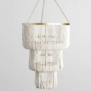 Amanda - Beaded Chandelier - White - JaxCo Furniture