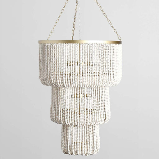 Amanda - Beaded Chandelier - White - JaxCo Furniture