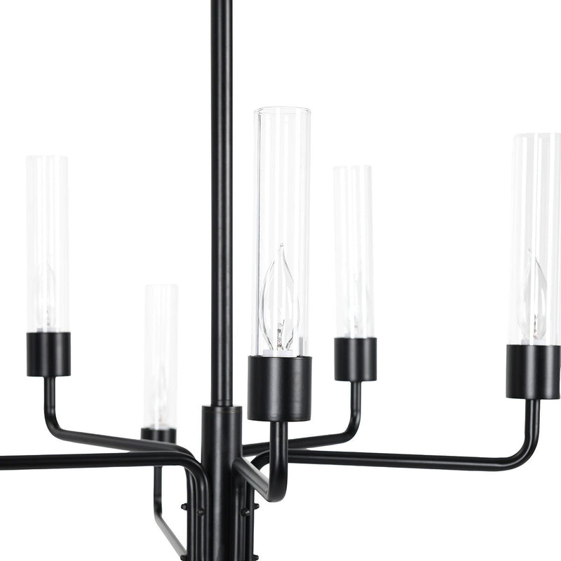 Madeline - Chandelier - Matte Black - JaxCo Furniture