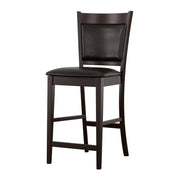 Jaden - Upholstered Counter Chair (Set of 2) - Black And Espresso - JaxCo Furniture