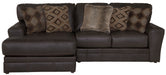 Denali - Italian Leather Match Sectional - JaxCo Furniture