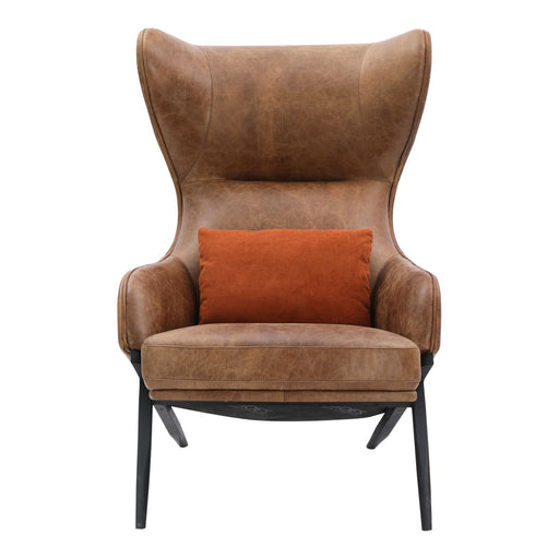 Amos - Leather Accent Chair - Brown - JaxCo Furniture