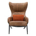 Amos - Leather Accent Chair - Brown - JaxCo Furniture