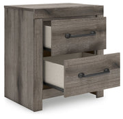 Graystorm - Brown Gray - Two Drawer Night Stand - JaxCo Furniture