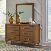 Lyncott - Brown - Dresser And Mirror - JaxCo Furniture