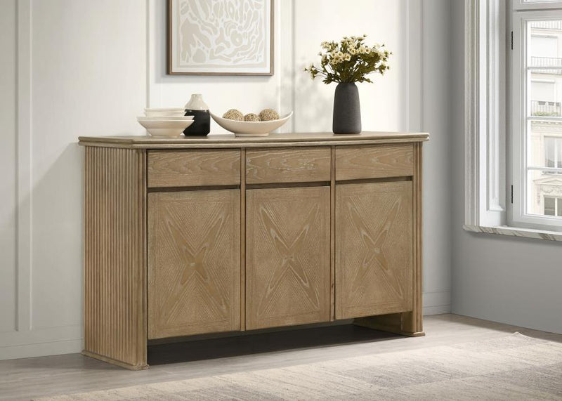 Adina - 2-Door Sideboard Server - Distressed Light Brown - JaxCo Furniture