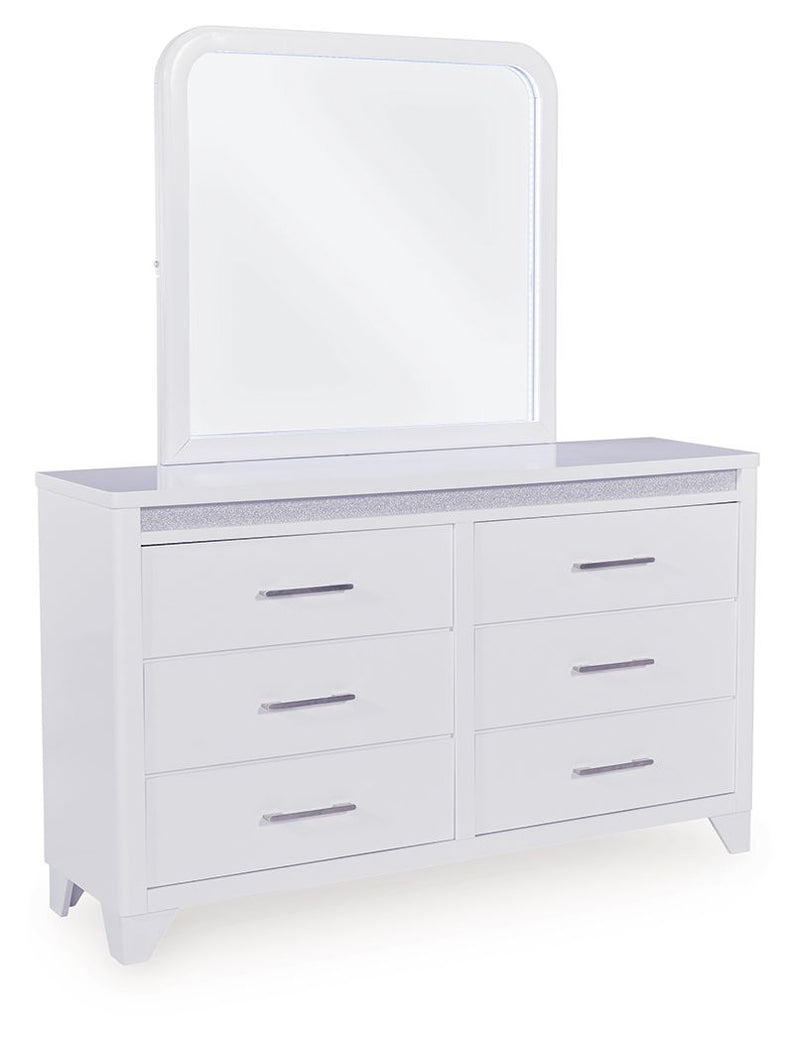 Jarlee - White - Dresser And Mirror - JaxCo Furniture