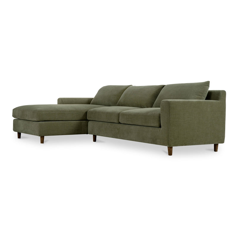 Hutton - Left Sectional - Olive - JaxCo Furniture