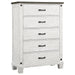 Lilith - 5-Drawer Bedroom Chest - Distressed White - JaxCo Furniture