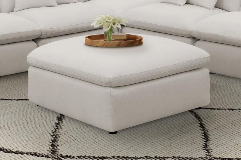 Hobson - Square Upholstered Ottoman - JaxCo Furniture