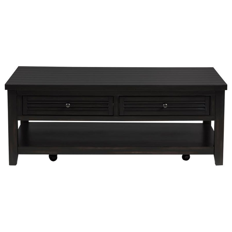 Concord - 2-Drawer Rectangular Coffee Table - Distressed Java - JaxCo Furniture