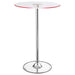 Thea - Round Glass Top LED Bistro Bar Table - Chrome - JaxCo Furniture