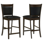 Jaden - Upholstered Counter Chair (Set of 2) - Black And Espresso - JaxCo Furniture